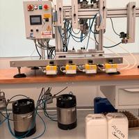 RIEMPITRICE SEMIAUTOMATICA+ETICHETTATRICE+STAMPANT