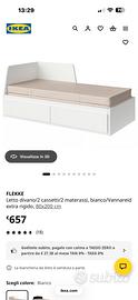 Letto apribile con doppio cassettone.Marca IKEA
