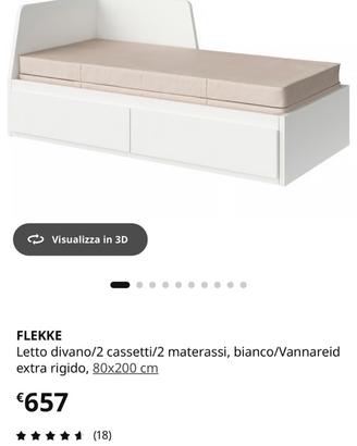 Letto apribile con doppio cassettone.Marca IKEA