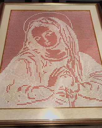 Quadro a uncinetto Madonna