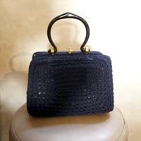 BORSETTA VINTAGE anni'60 LAVORATA MACRAME' CON MA