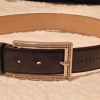 CINTURA IN PELLE NERA COCCINELLE