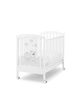 Lettino Culla Erbesi Milky Bianco Grigio+Materasso