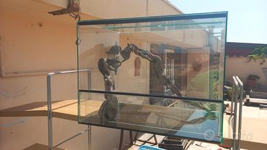 terrario teca Terracquario vetro e inox