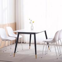 Set 4 Sedie Minimal da Interno e Esterno, Bianco