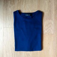 Maglietta Cotone Blu Notte giro collo Zara Man