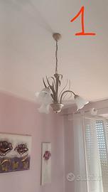 Lampadario in ferro battuto