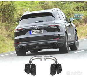 TERMINALI SCARICO PORSCHE CAYENNE 17- LOOK S NERO