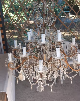 Lampadario Vintage  di cristallo