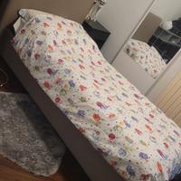 Letto singolo contenitore in ecopelle