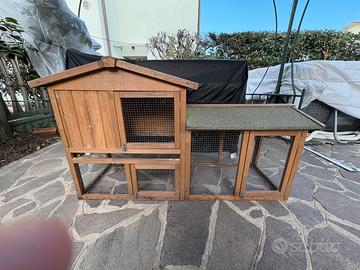 Gabbia per Conigli Conigliera da esterno in legno