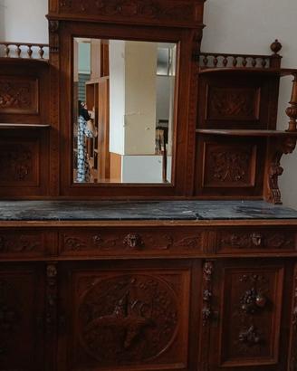 mobile credenza con piano in marmo