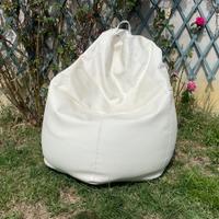 Poltrona sacco in ecopelle bianco latte