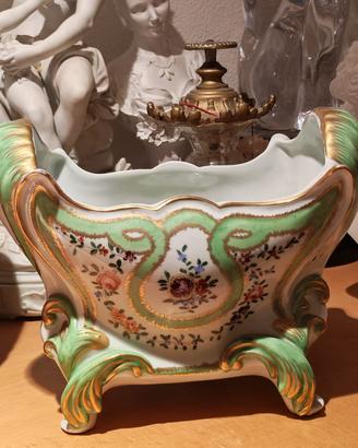 Antico centrotavola, vaso porcellana fine 800 