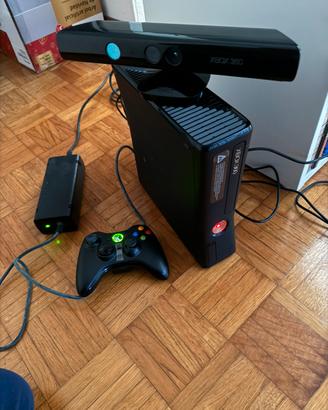 Xbox 360 con Kinect e controller ricambi led rosso