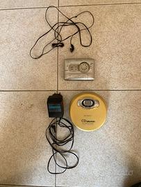 2 VINTAGE Walkman CD SONY + AUDIOCASSETTE AIWA