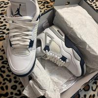 Air Jordan 4 White Cement / Military Blue