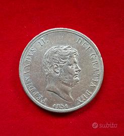 Piastra 120 grana 1851, Ferdinando II, non comune