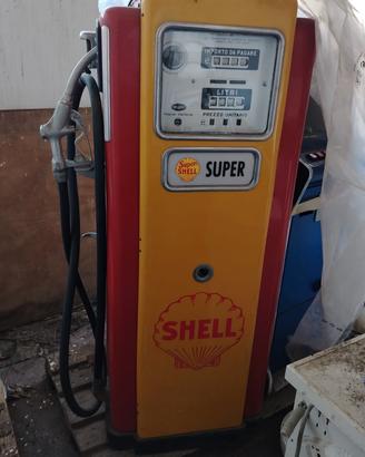 Pompa di Benzina d'Epoca Super Shell 