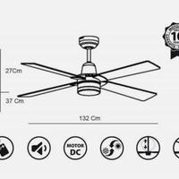 VEntilatore soffitto diametro122cm- estate inverno