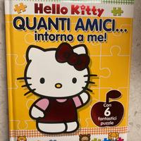 Libro cartonato con puzzle Hello Kitty nuovo