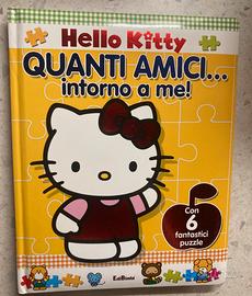 Libro cartonato con puzzle Hello Kitty nuovo