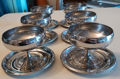 Set 6 coppette gelato/macedonia MELLONI inox 18/10