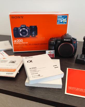 Sony α200 DSLR + 18-70mm – Kit Completo 