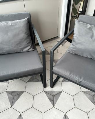 Coppia di poltroncine da terrazzo/giardino