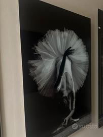 quadro in vetro ballerina piccola 80x120