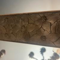 Porta carte in argento e legno Ottaviani anni 60