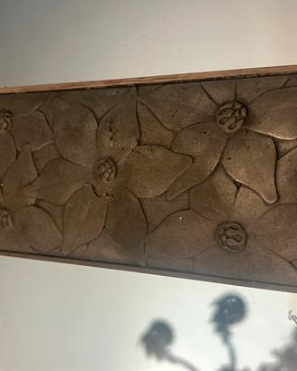 Porta carte in argento e legno Ottaviani anni 60