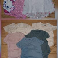 Scatolone vestiti estivi bambina 6 mesi e 6-9 mesi