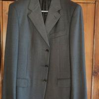 Giacca grigio scuro con rifiniture blu uomo