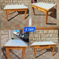 Tavolo con cassetto rettangolare da cucina legno