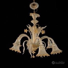 Lampadario in vetro di Murano