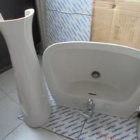 Lavandino completo di colonna e rubinetto permuto