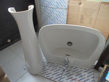 Lavandino completo di colonna e rubinetto permuto