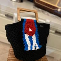 Borsa negra in macramé