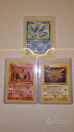 Zapdos FO 30/62 Moltres FO 27/62 Articuno FO 17/62