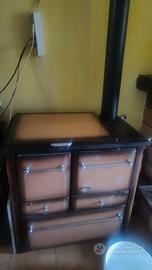 Stufa a legna con forno e cottura e tubo scarico!