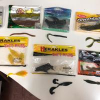 Lotto esche siliconiche bass fishing spinnning