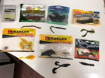 Lotto esche siliconiche bass fishing spinnning