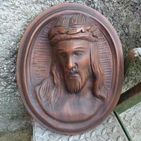 VISO GESÙ CRISTO  IN LEGNO 