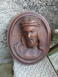 VISO GESÙ CRISTO  IN LEGNO 