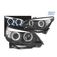 FARI XENON BMW E60 03-04 ANGEL EYES CCFL FONDO NER