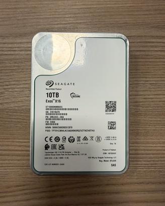 Hdd 10 TB SAS Segate ExosX16