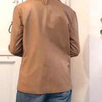 Giacca in vera pelle beige tg media