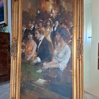 Quadro  "Serata di gioco" del Maestro  Luigi Rocca
