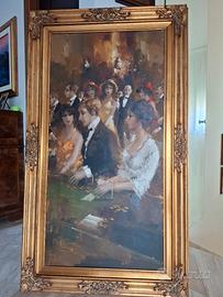 Quadro  "Serata di gioco" del Maestro  Luigi Rocca